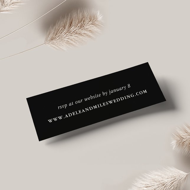 Simple Black & White Wedding Website RSVP Card (Creator Uploaded)