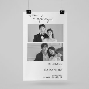 Simple Black & White Welcome To Our Wedding Poster