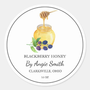 Simple Blackberry Infused Honey Label