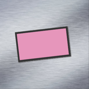Simple Blank Pink and BlackBorder Magnetic Business Card