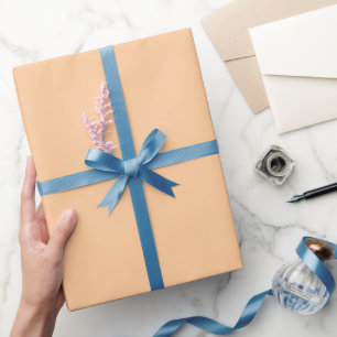 Simple Blank Template Solid Colour Peach Orange Wrapping Paper
