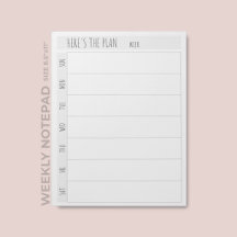 Simple Blank Weekly Calendar Planner