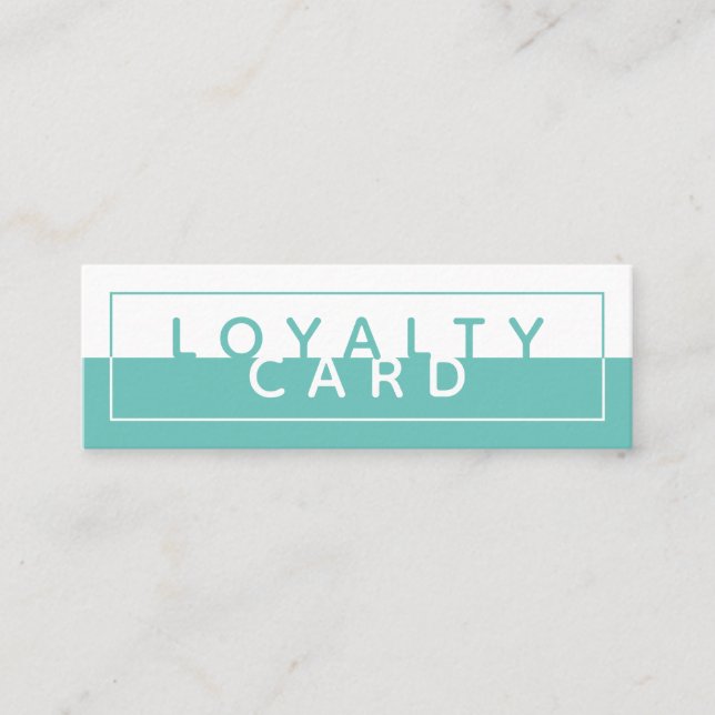 Simple Block Color Modern Reflection Mini Loyalty Card (Front)