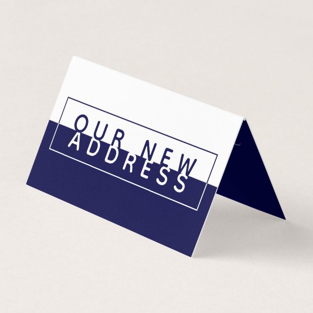 Simple Block Color, New Address Card (Front)