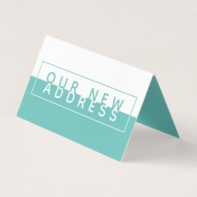 Simple Block Color, New Address Card (Front)