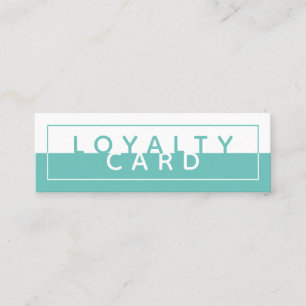 Simple Block Colour Modern Reflection Mini Loyalty Card
