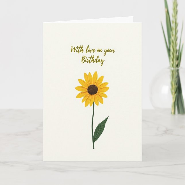 Simple Bloom Birthday Card (Front)