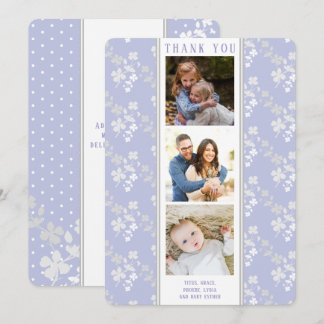 Simple Blossoms Photo Thank You Baby Card
