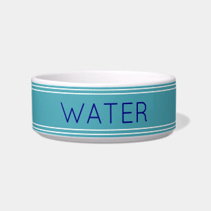 Simple Blue and White Water Pet Bowl