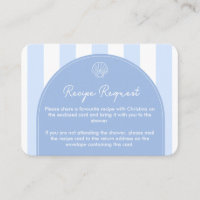 Simple Blue Coastal Bridal Shower Recipe Request