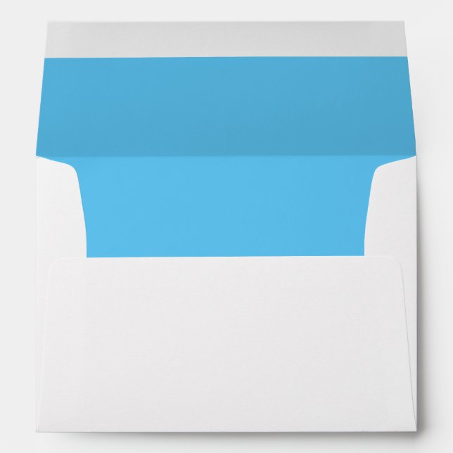 Simple Blue Envelope for Baby Boy Baby Shower (Back (Bottom))