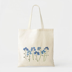 Simple Blue Flowers Forget-me-not  Tote Bag
