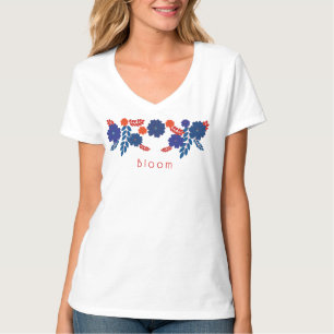 Simple blue flowers vector design T-Shirt