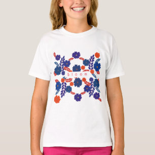 Simple blue flowers vector design T-Shirt