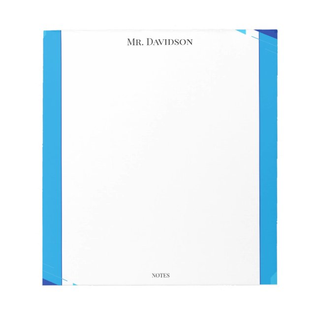 Simple Blue Frame Notepad (Front)