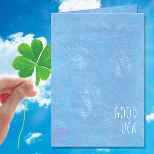 Simple Blue Good Luck Modern Card