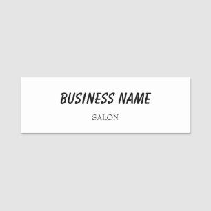 simple blue green watercolor script modern busines name tag