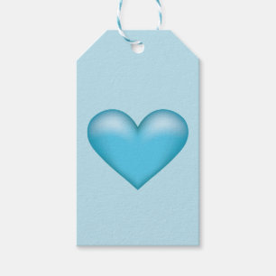 Simple Blue Heart Illustration Gift Tags