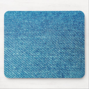 Simple Blue Jeans Denim Textile Texture   Mouse Pad