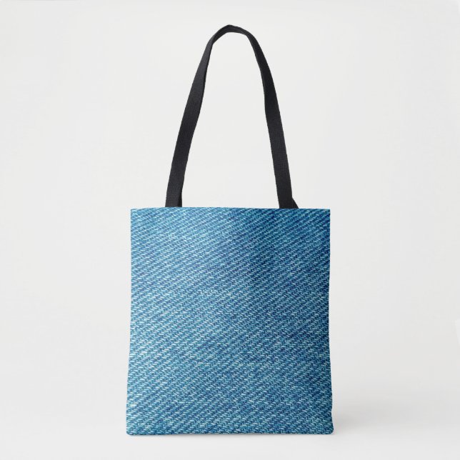 Simple Blue Jeans Denim Textile Texture | Tote Bag (Front)