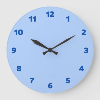 Simple blue  large clock