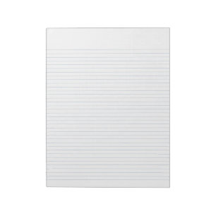 Simple Blue Line College Rule Notepad