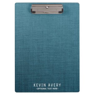 Simple Blue Linen Texture Clipboard