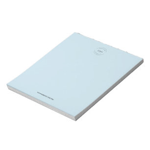 Simple blue Logo and website Promo Business Notepad