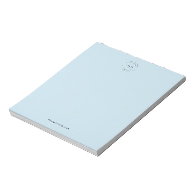 Simple blue Logo and website Promo Business  Notepad (Rotated)