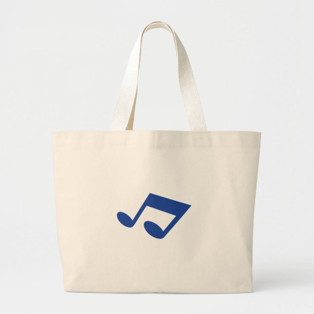 Simple blue note large tote bag (Front)