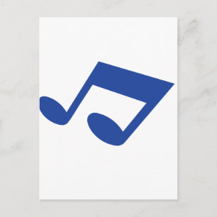 Simple blue note postcard