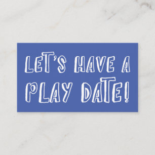 Simple Blue Playful Mummy Play Date Card