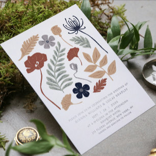 Simple Blue Redwood Flowers Floral Modern Wedding