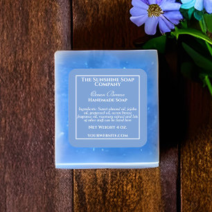 Simple Blue Soap and Cosmetics Label