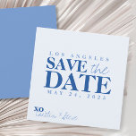Simple Blue something blue  Save The Date<br><div class="desc">Introducing our trendy and modern square format blue Save the Date cards, designed to make a stylish statement and set the tone for your upcoming wedding in a fresh and contemporary way. Our blue Save the Date cards feature a sleek and minimalist design, combining the timeless elegance of blue with...</div>