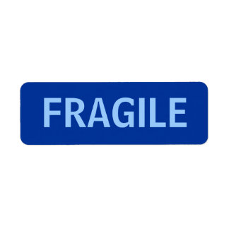 Simple blue theme fragile stickers