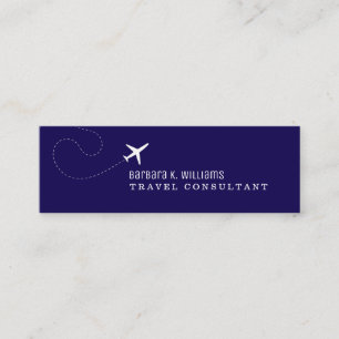Simple Blue Travel Consultant Mini Business Card