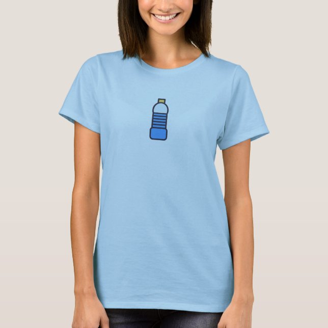 Simple Blue Water Bottle Icon Shirt (Front)