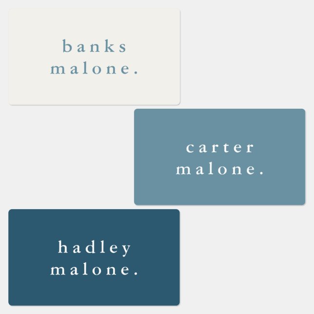 Simple Blue Waterproof Name (Group)
