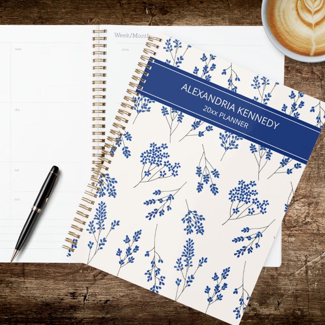 Simple Blue & White Country Flower Planner (Creator Uploaded)