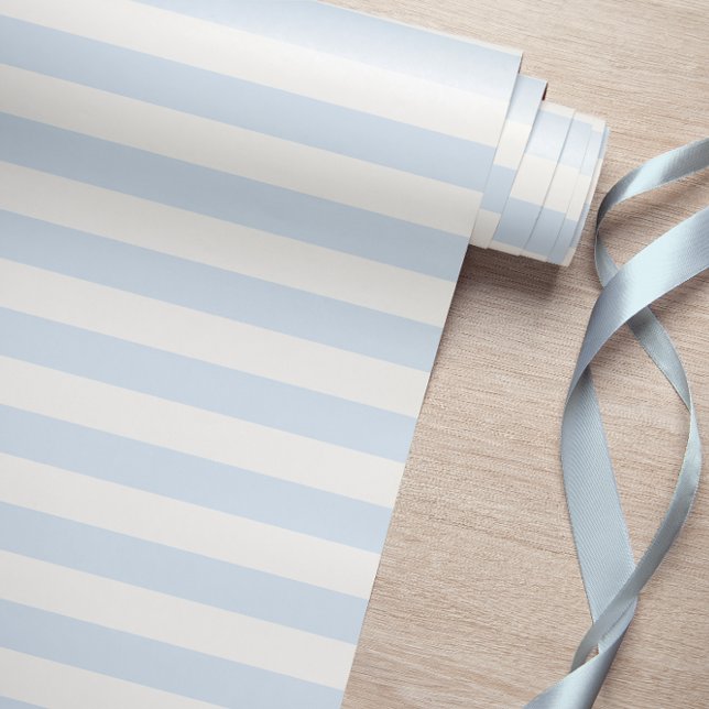 Simple Blue White Stripes Wrapping Paper (Creator Uploaded)