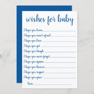 Simple Blue Wishes Cerulean Keepsake Card