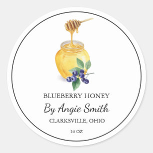 Simple Blueberry Infused Honey Label