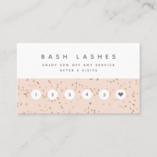 Simple Blush Pink and Gold Professional Customer Loyalty Card
