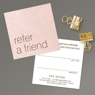 Simple Blush Pink Linen Customer Referral