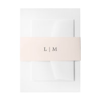 Simple Blush Pink Monogram Elegant Wedding