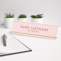 Simple Blush Pink Pastel Light Name Title