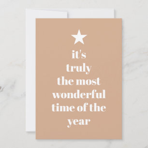 Simple Blush Pink Tree Quote Christmas Holiday Card