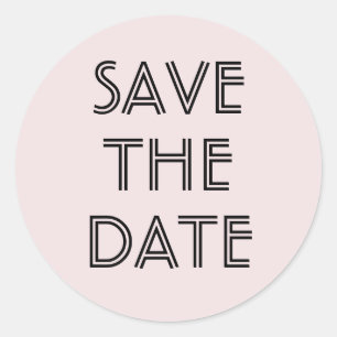 Simple Blush Save The Date Sticker