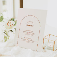 Simple Boho Arch Ivory Wedding Signature Drinks